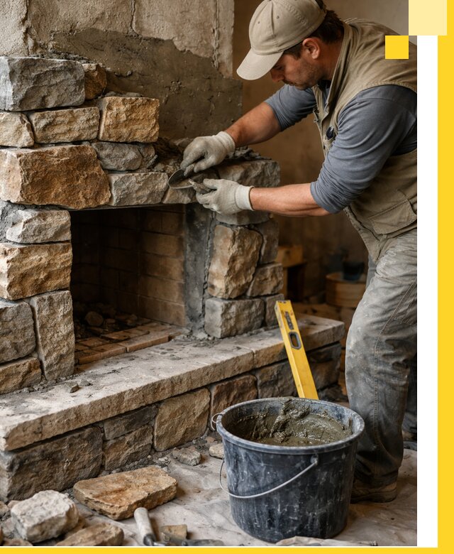 Изготовление и установка каменных каминов под ключ в Кузнецке