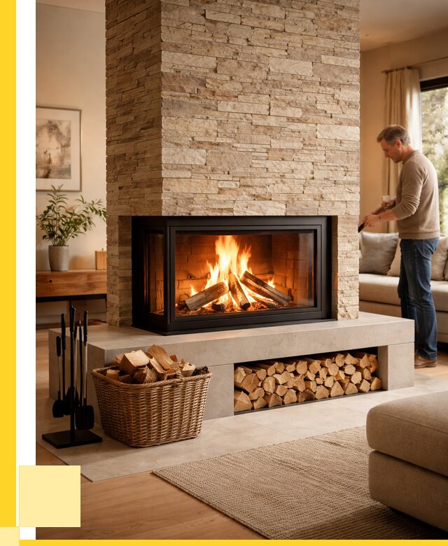 Дровяной камин под ключ в Кузнецке от 208480 р. | ЭриданКнц