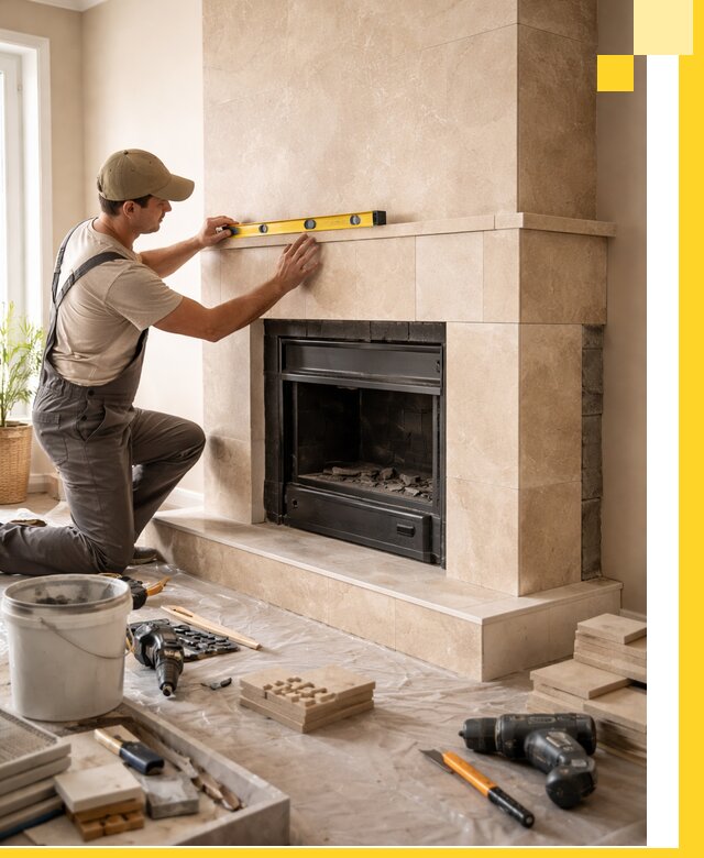 Установка и монтаж каминов в частном доме под ключ в Кузнецке