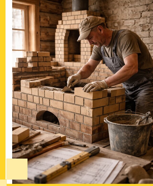 Кладка печей из кирпича в Кузнецке цены от 31272 р. - ЭриданКнц