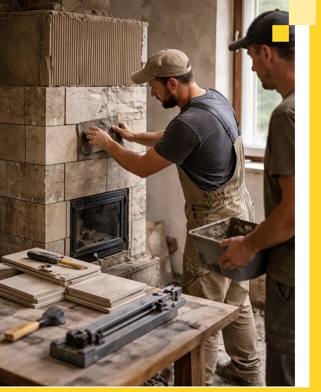 Профессиональная облицовка печей в Кузнецке: керамика и камень