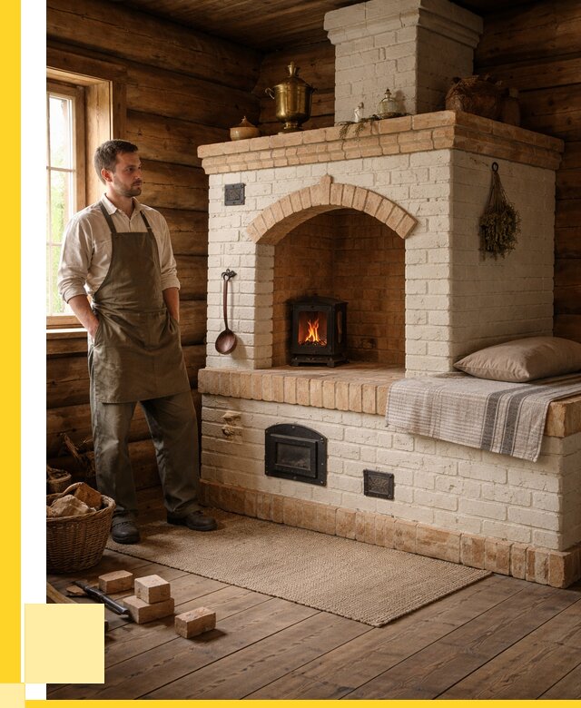 Русские печи с лежанкой под ключ в Кузнецке от 156360 р. ЭриданКнц