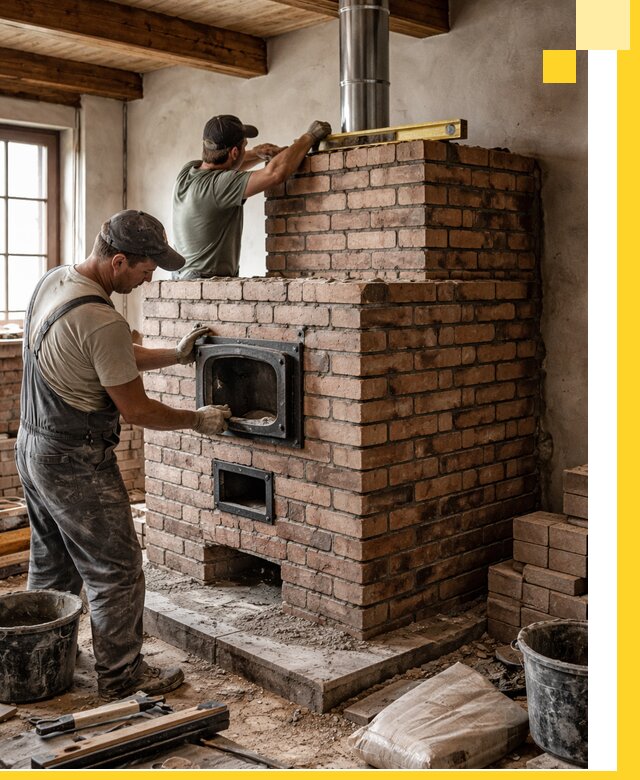 Печи для загородного дома под ключ в Кузнецке — монтаж и сервис