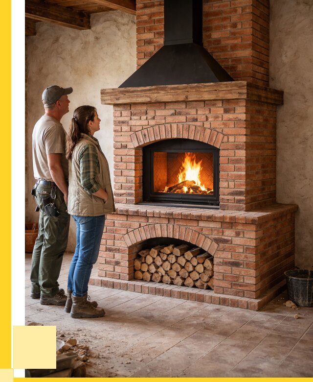 Печи камины из кирпича в Кузнецке от 125088 р. | ЭриданКнц