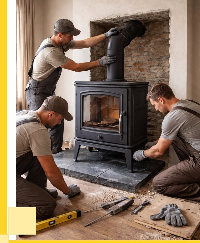 Монтаж печи камина в частном доме в Кузнецке от 26060 р. | ЭриданКнц