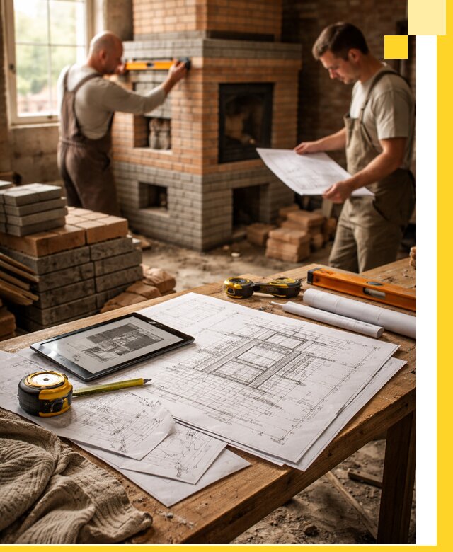 Проекты печей и каминов с индивидуальным дизайном в Кузнецке