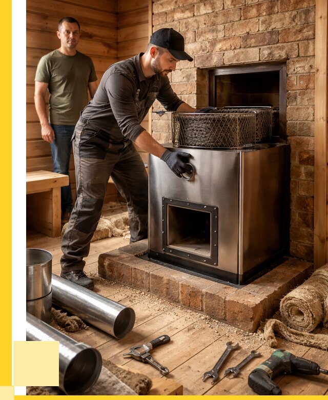 Монтаж банных печей под ключ в Кузнецке от 18763 р., ЭриданКнц