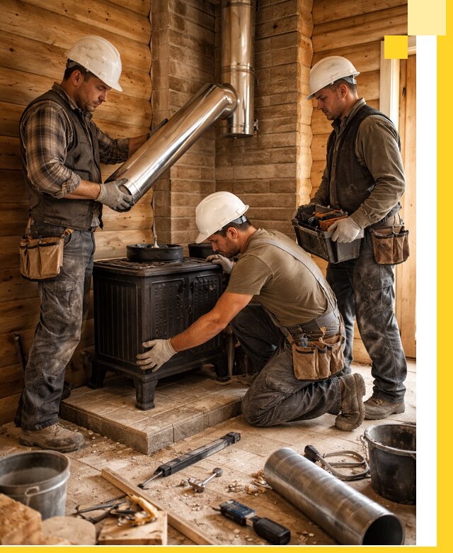 Профессиональный монтаж банных печей и дымоходов в Кузнецке