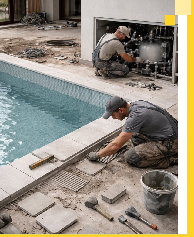 Строительство и монтаж бассейнов в коттедже в Кузнецке