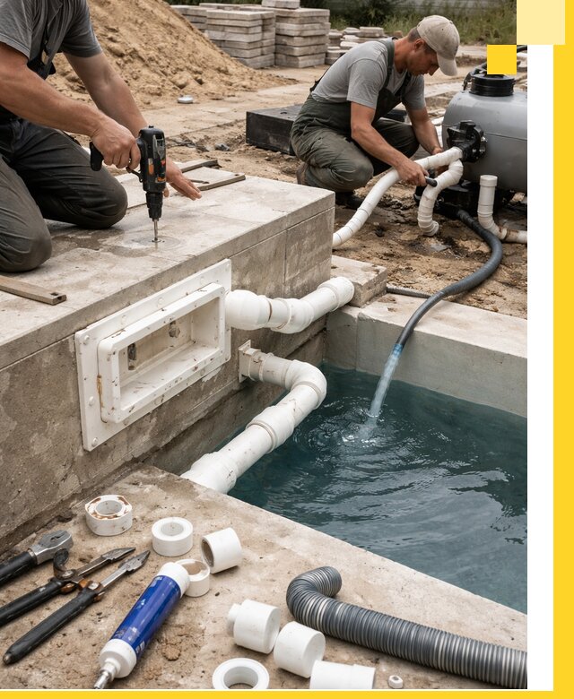 Строительство скиммерных бассейнов под ключ в Кузнецке