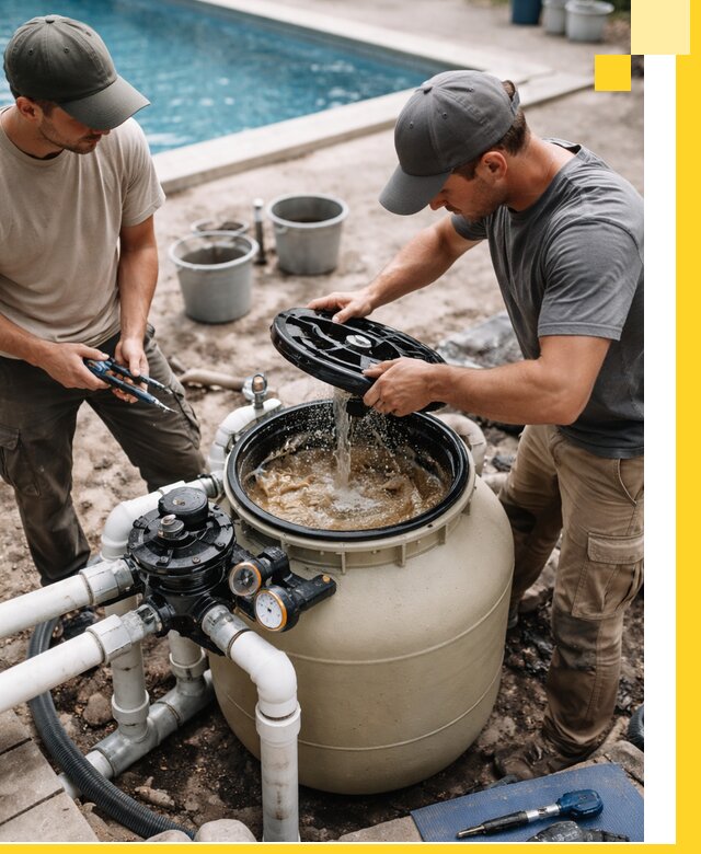 Установка и обслуживание песочных фильтров для бассейнов в Кузнецке