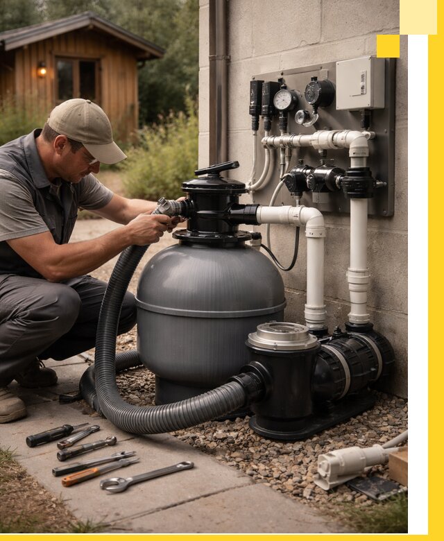 Продажа и монтаж фильтров и насосов для бассейнов в Кузнецке