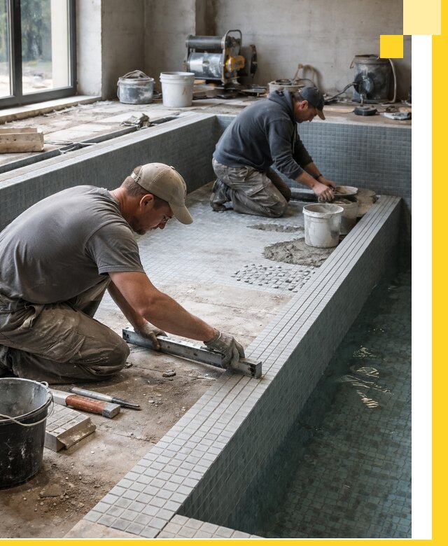 Строительство бассейна в частном доме в Кузнецке под ключ