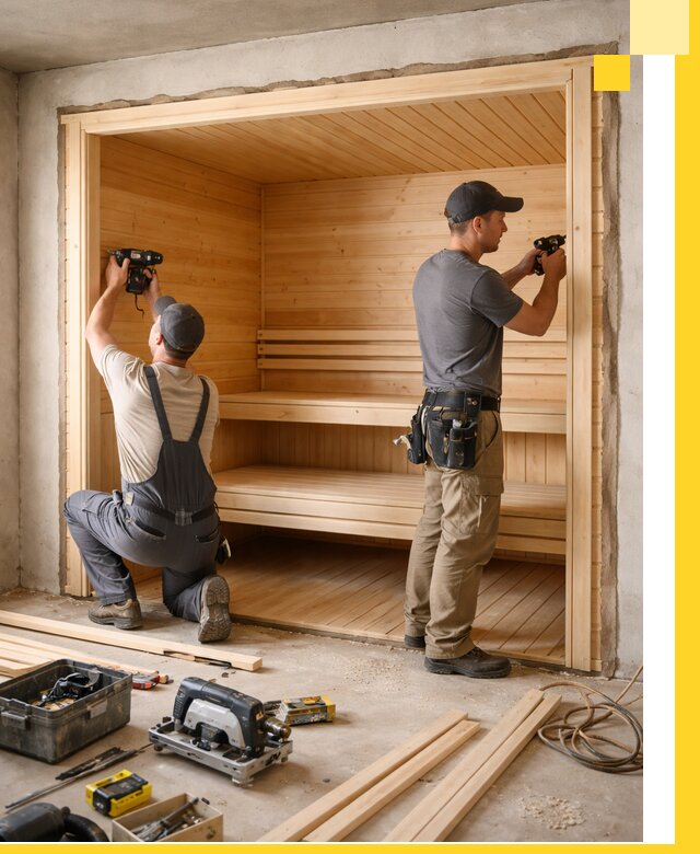 Монтаж саун под ключ в Кузнецке — проектирование и установка