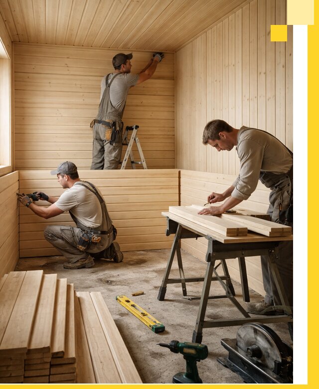 Обшивка саун в Кузнецке из натуральной древесины под ключ