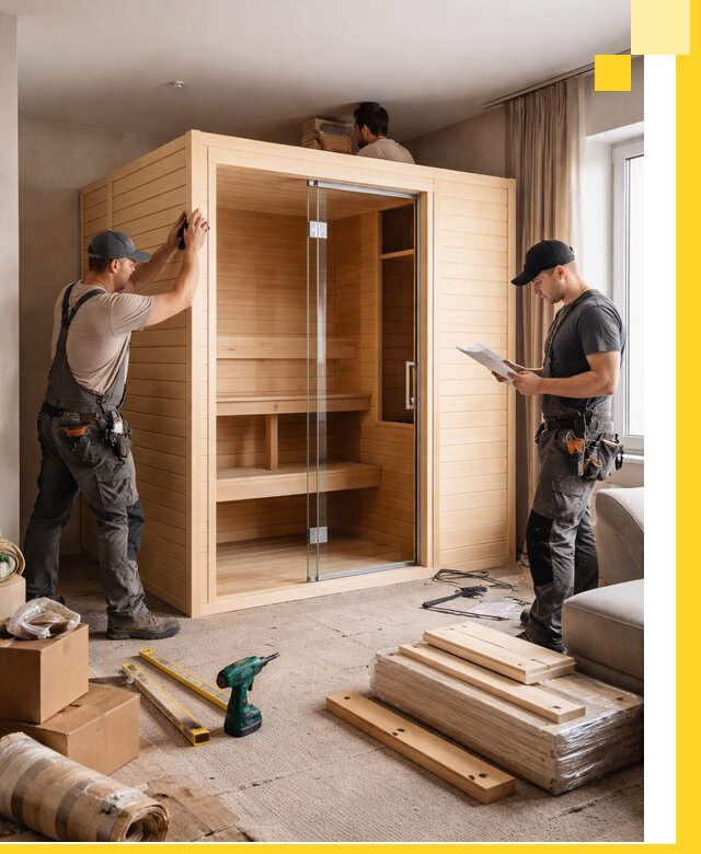 Установка и благоустройство саун в квартире в Кузнецке