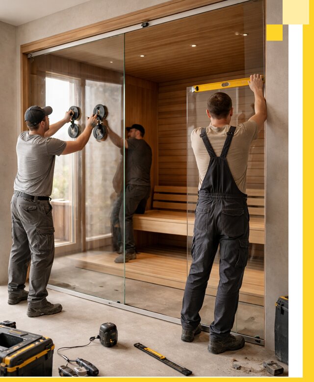 Производство и монтаж стеклянных саун под ключ в Кузнецке