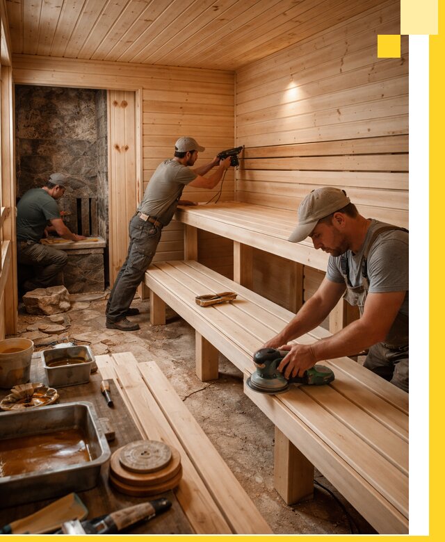 Профессиональная отделка бань в Кузнецке под ключ, с гарантией