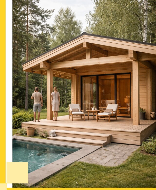 Бани с террасой под ключ в Кузнецке от 625440 р. | ЭриданКнц