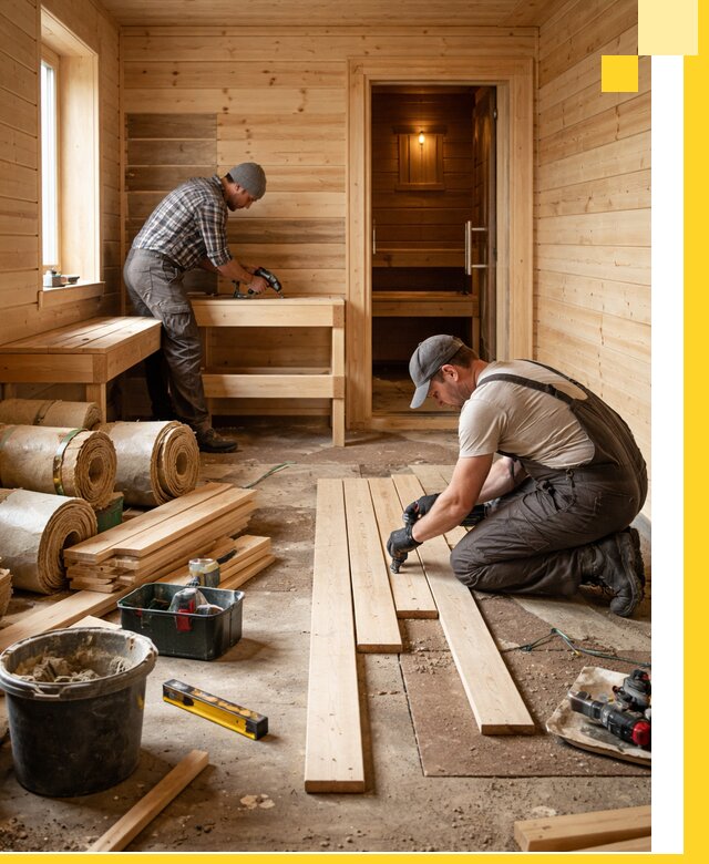 Индивидуальный проект бани с комнатой отдыха под ключ в Кузнецке