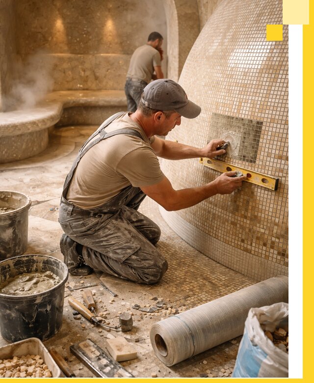 Хамам под ключ в Кузнецке: проектирование, строительство, отделка