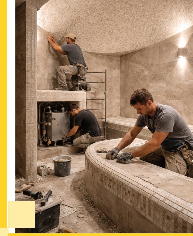 Монтаж хамамов под ключ в Кузнецке от 260600 р. ЭриданКнц