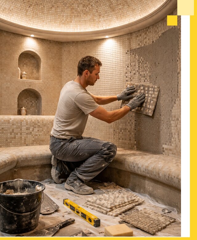 Устройство и монтаж домашнего хамама под ключ в Кузнецке