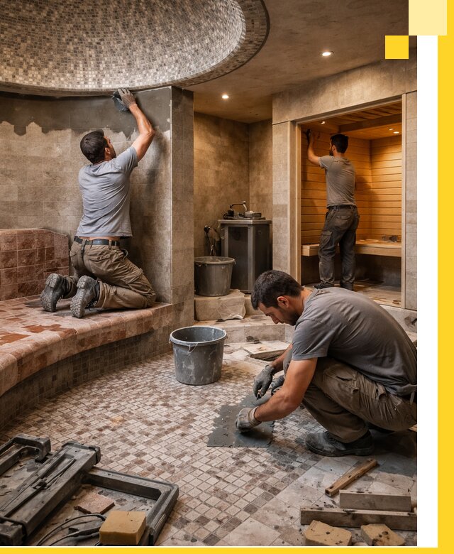 Проект и строительство хамама бани и сауны под ключ в Кузнецке