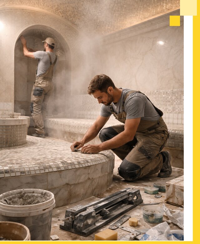 Профессиональный дизайн хамама и SPA под ключ в Кузнецке