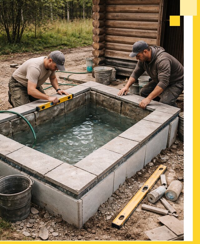 Изготовление и установка холодных купелей под ключ в Кузнецке